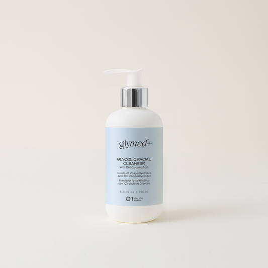 Glycolic facial cleanser with 10% glycolic acid